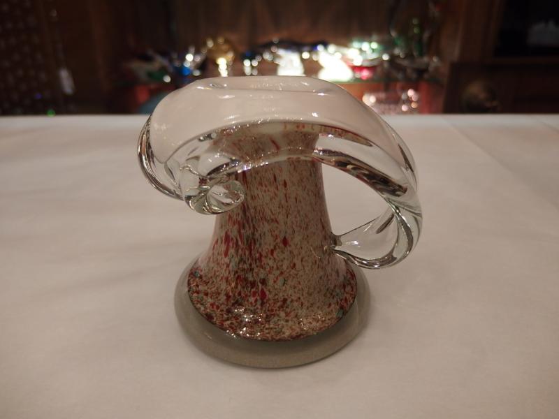 イタリアムラノガラスオブジェ　ヴィンテージアートガラスキャンドルホルダー　　USM 1341（3）