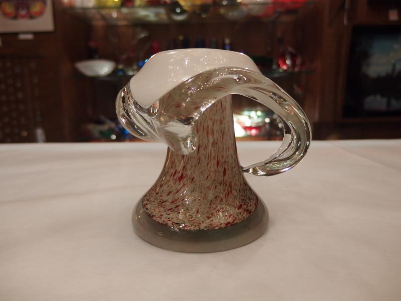 イタリアムラノガラスオブジェ　ヴィンテージアートガラスキャンドルホルダー　USM 1342（1）