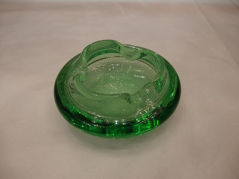 Murano green with lace art glass