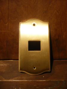 Italian brass switch plate