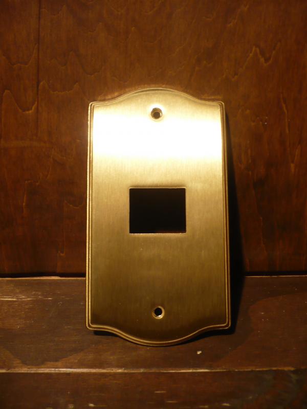 Italian brass switch plate