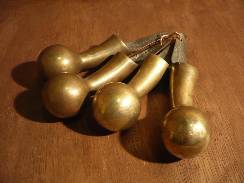 Italian brass furniture leg SET