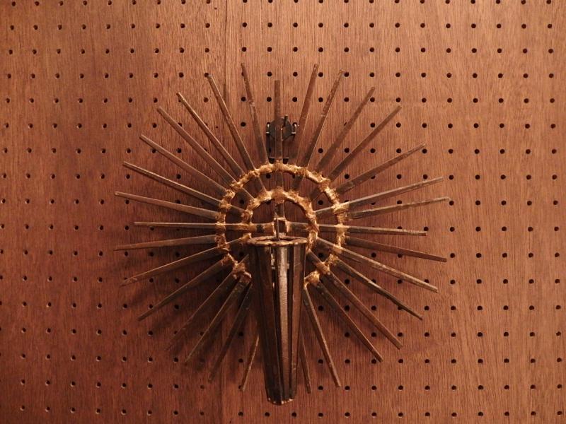 Vintage sunburst candle holder