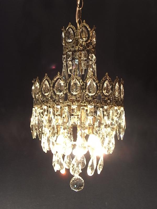 French brass cake chandelier 3灯