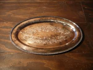 silver oval tray