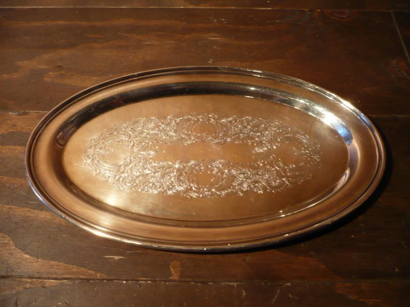 silver oval tray