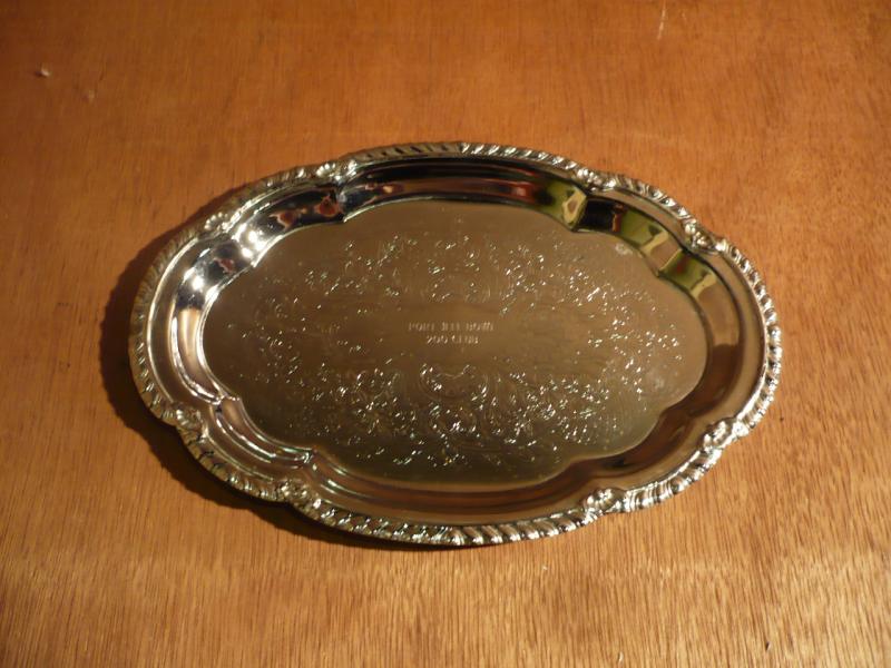 silver trophy tray