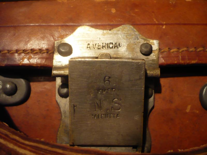 アンティークトランクケース　旅行カバン　スーツケース　革　レザー　LCM 4358（4）
