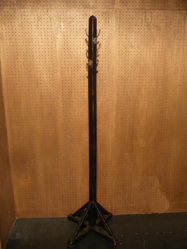 black wood coat rack