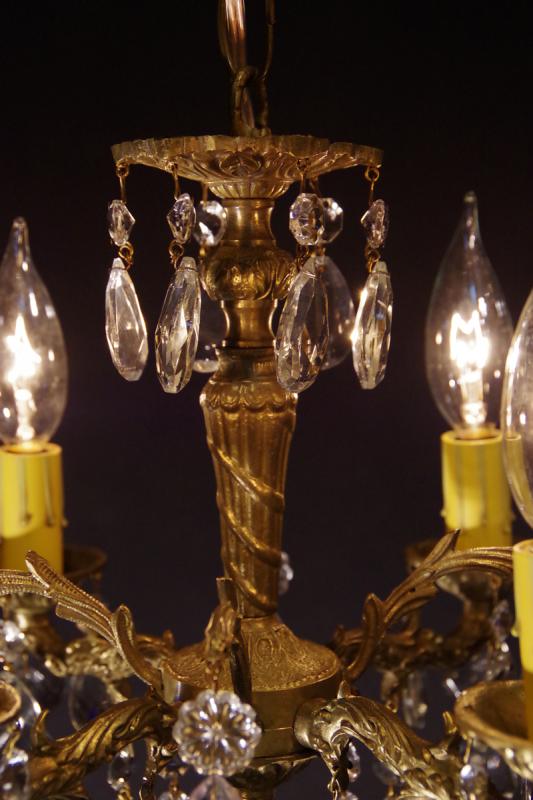 スペイン製真鍮シャンデリア（クリスタルガラスビーズシャンデリア）インテリア照明、リビング照明　LCH 0924（4）
