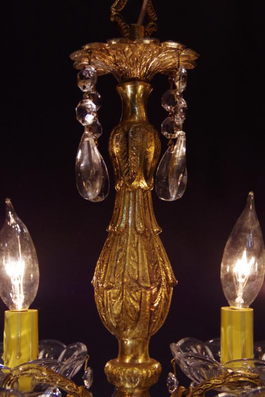 スペイン製真鍮シャンデリア（クリスタルガラスビーズシャンデリア）インテリア照明、リビング照明　LCH 0926（4）