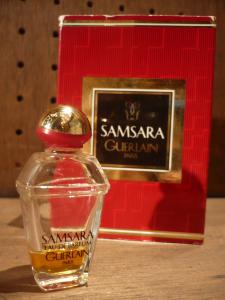 GUERLAIN glass perfume bottle & case