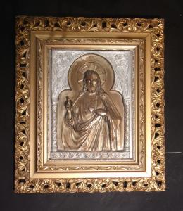 Italian wood jesus icon wall ornament