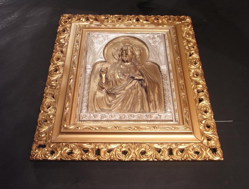 イタリア製キリスト像壁掛、ジーザスイコン、宗教用品、宗教道具、壁飾り　LCJ 0506（3）