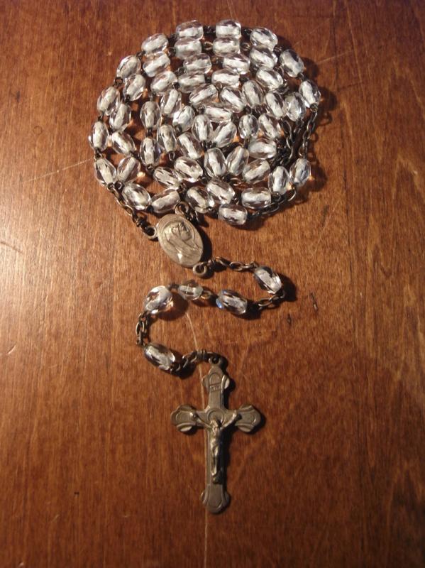 Italian glass beads rosary