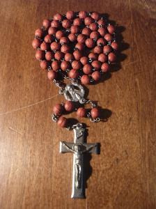 Italian red beads rosary