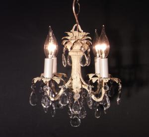 white brass chandelier 4灯