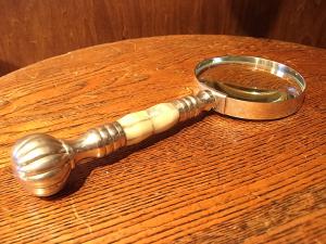 French silver magnifying glass