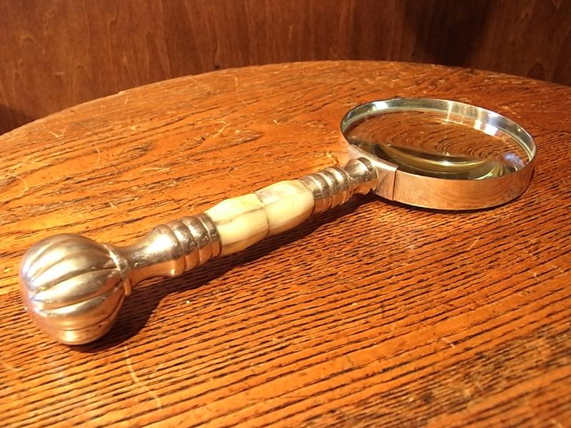 French silver magnifying glass