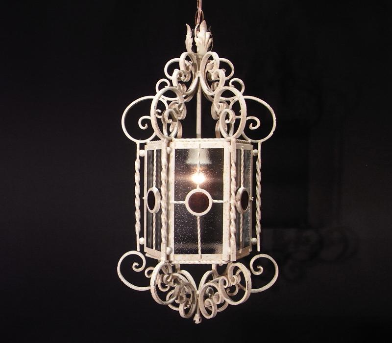 white iron lantern lamp 1灯