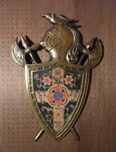 knight emblem wall ornament