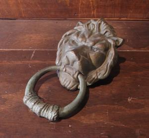 Italian brass LION door knocker