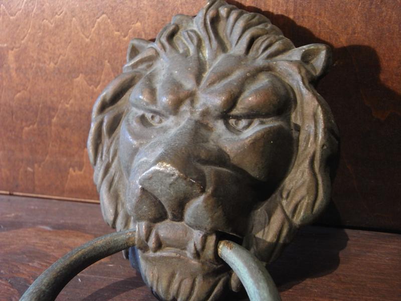 Italian brass LION door knocker