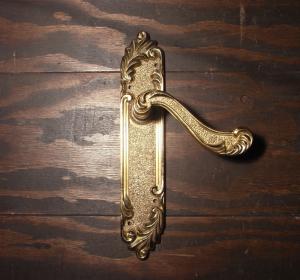 Italian brass door lever handle