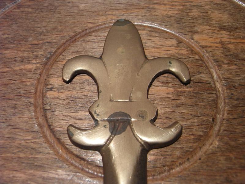 イタリア製真鍮レターオープナー、ユリの紋章ペーパーナイフ　LCM 5328（2）