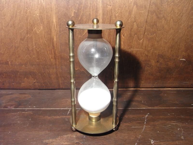 Italian brass hourglass