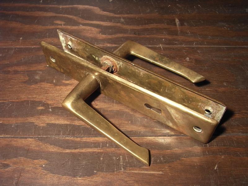 1950年代フランス製真鍮レバーハンドル通販 中目黒実店舗あり ドアカスタム ドアDIY ドアパーツ、ハードウエア真鍮ドア取っ手 家具パーツ LCM 4750(2)