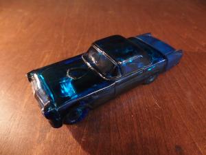 Blue glass car objects