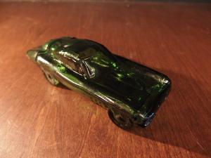 Green glass car objects