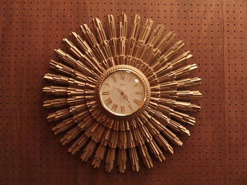 ヴィンテージ壁掛け時計サンバーストクロック　USM 1444（1）