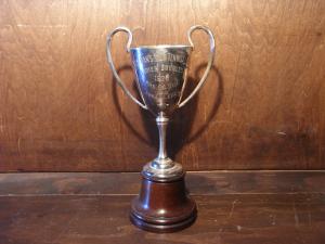 wood base TENNIS LADIES DOUBLES trophy