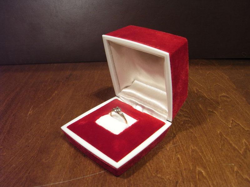 red velvet ring case