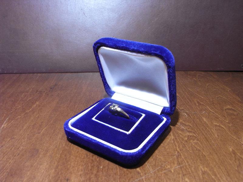 blue velvet ring case