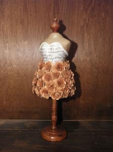 French wood flower mini torso