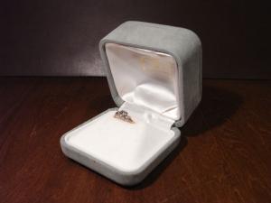 gray velvet ring case