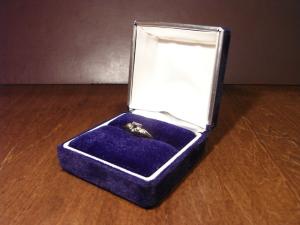 blue velvet ring case