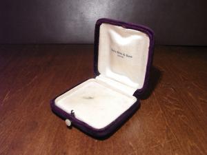 Birks purple velvet jewelry display case