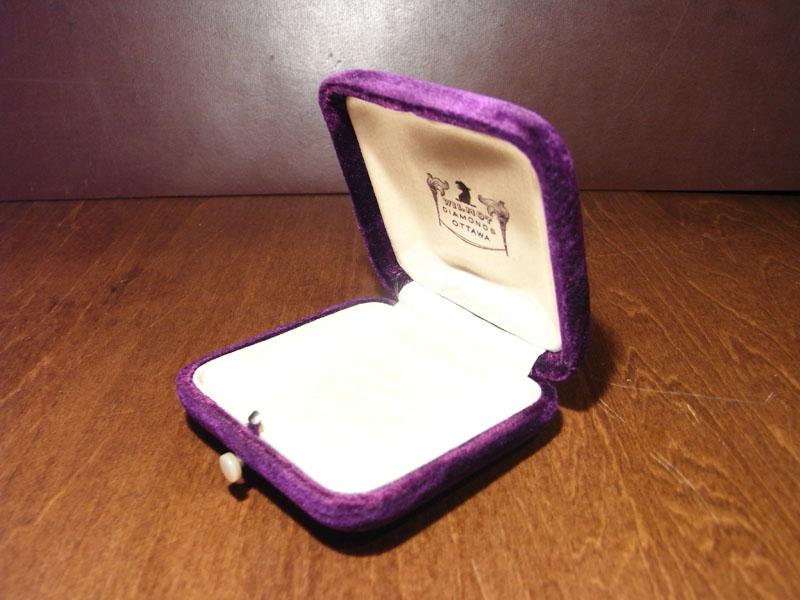 purple velvet jewelry display case