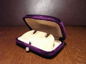 RYRIE BIRKS purple velvet jewelry display case