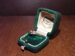 green velvet ring display case