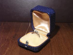 French blue ring display case
