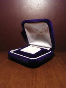 purple velvet ring case