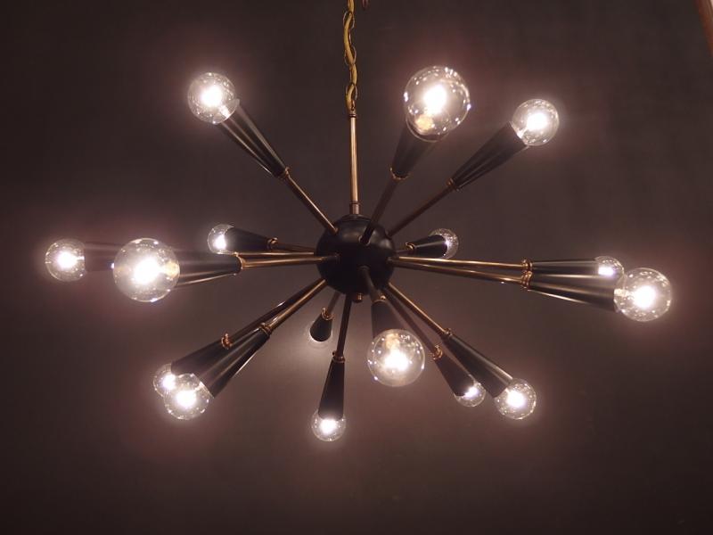 redrock original  「European sputnik chandelier」　RRO 0098/M/BLK（3）