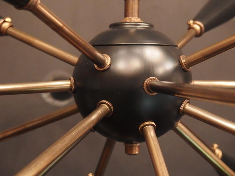 redrock original  「European sputnik chandelier」　RRO 0098/M/BLK（6）