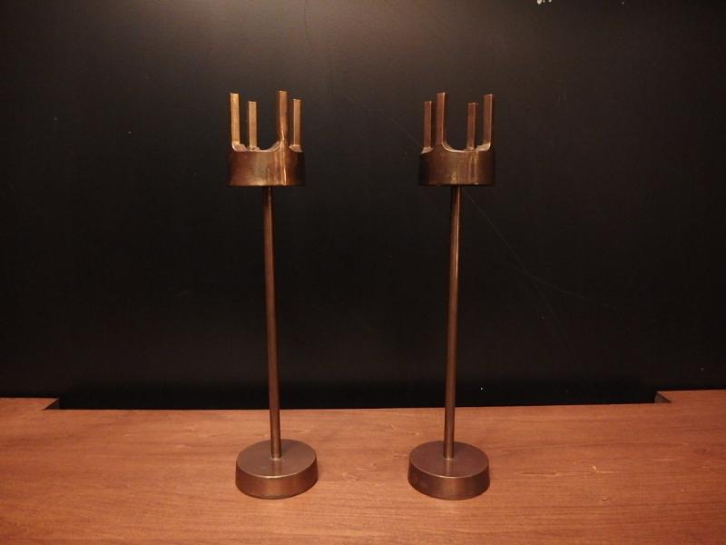 Brass candle holder 2Pset