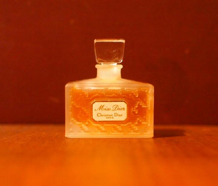 French glass perfume bottle